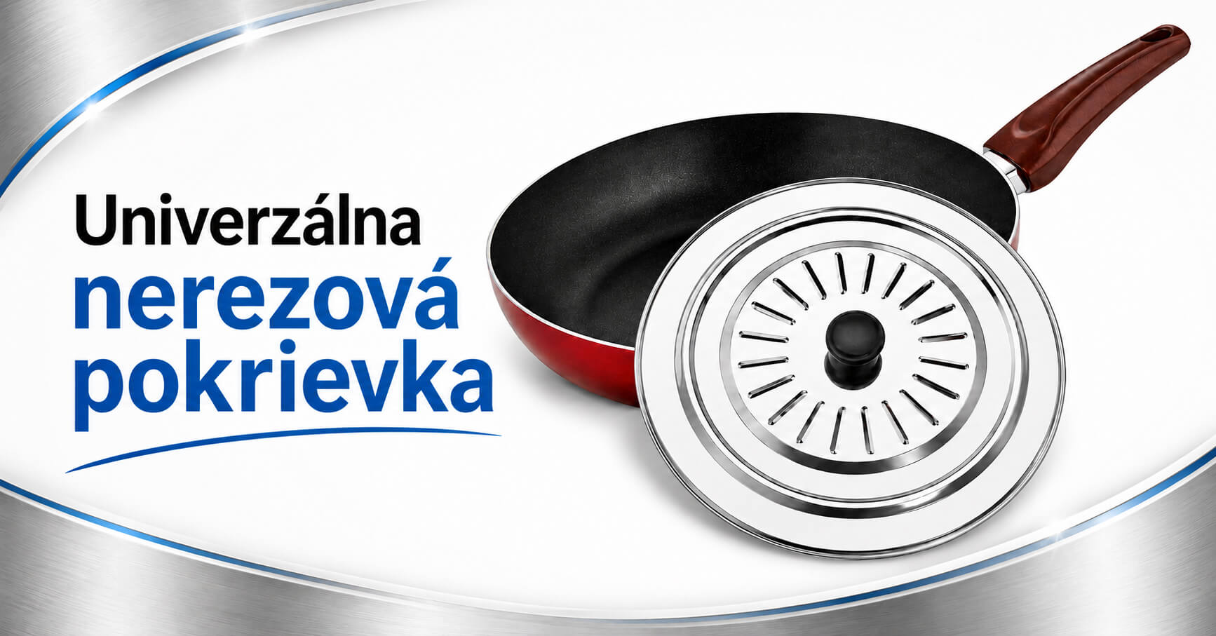 Novinka: nerezové pokrievky proti striekaniu 26–32 cm