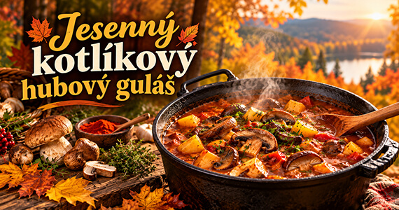 🍄🔥 Jesenný kotlíkový hubový guláš s lesnými hubami a zemiakmi – vôňa lesa, ohňa a domácej pohody