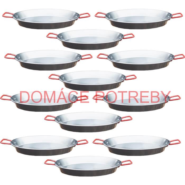 Paella Tapas catering 22 cm – 12 ks oceľových panvic
