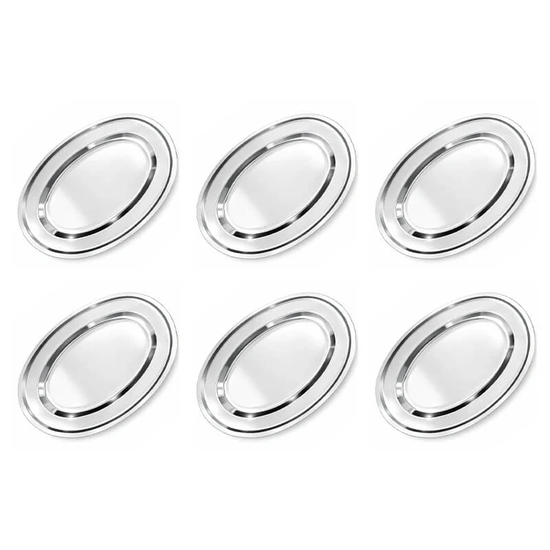 Nerezové podnosy pre catering – set 6 ks (40,5cm) - Servíruj s istotou a štýlom
