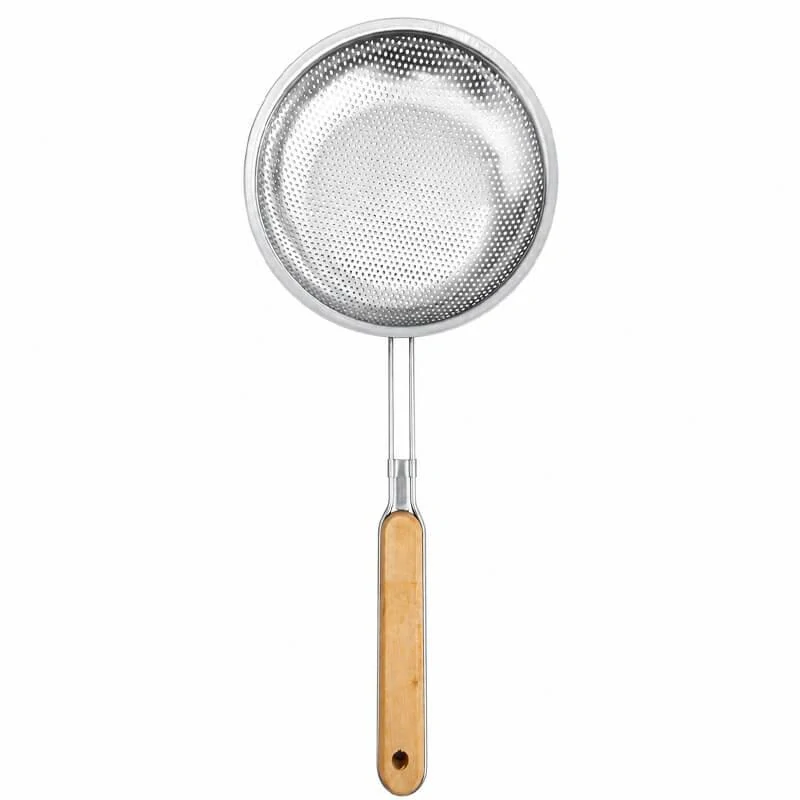 Hliníkové sitko 20 cm s drevenou rúčkou