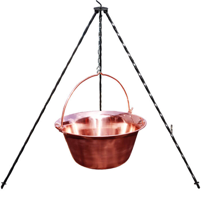 Medený kotlík 20 L (1,2 mm) + trojnožka 1,2 m