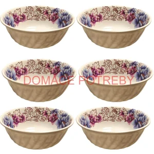 Plastová miska s kvetinovým vzorom (750 ml) – teraz v sade 6 kusov!