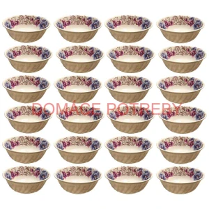 Plastová miska s kvetinovým vzorom (750 ml) – teraz v sade 24 kusov!