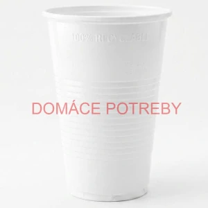 Jednorazový plastový biely pohár na studený nápoj 500 ml 12 ks
