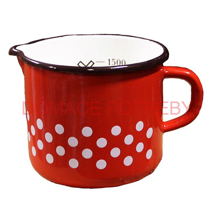 Smaltovaný hrnček 1,5 L (bodky)