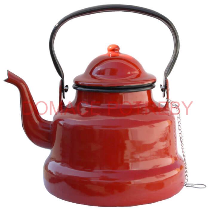 Smaltovaný čajník 3 L RED