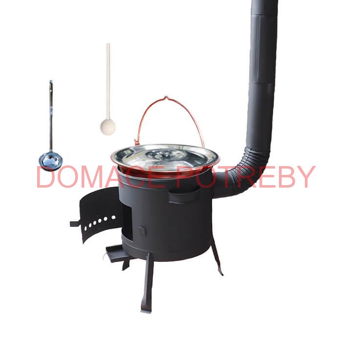 Medený kotlík 14 L (1,2 mm) + žiaruvzdorná kotlina 36 cm PLUS 600