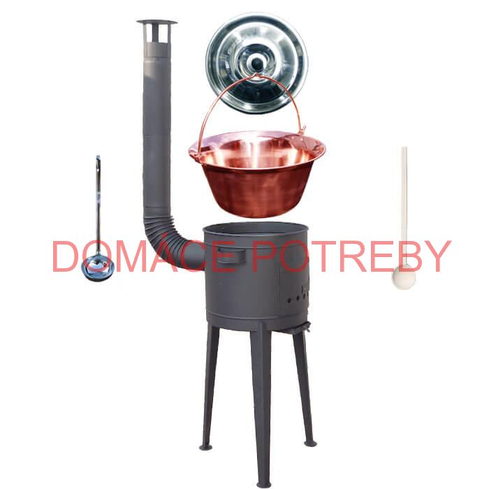 Kotlíkový gulášový set 42 PLUS 600 + medený kotlík 20 L (1,2 mm)
