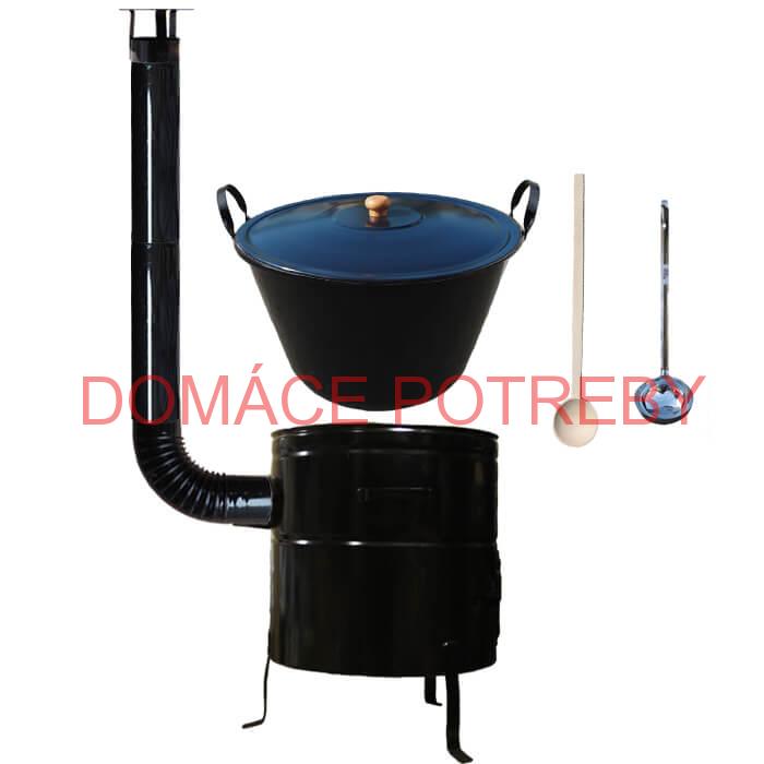 Smaltovaný kotol 80 L + kovová kotlina 58 cm BIG PARTY