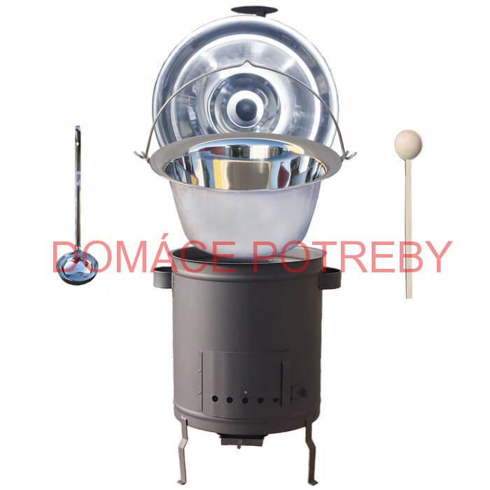 Nerezový kotlík 22 L (0,8 mm) + hrubostenná (1,5 mm) a žiaruvzdorná kotlina 42 PLUS 600