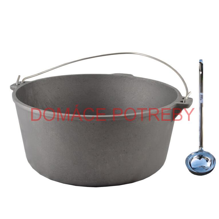 Liatinový kotlík 13 L + antikórová naberačka