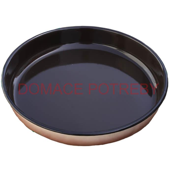 Smaltovaný okruhlý pekáč 38 cm, výška 6,2 cm