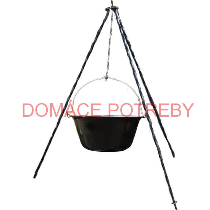 Smaltovaný kotlík 10 L + trojnožka 1,2 m