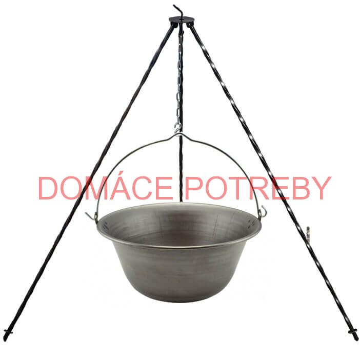 Železný kotlík 10 L (0,75 mm) + trojnožka 1 m