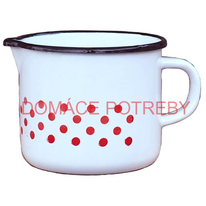 Smaltovaný hrnček s výlevkou 1,5 L - bodkovaný