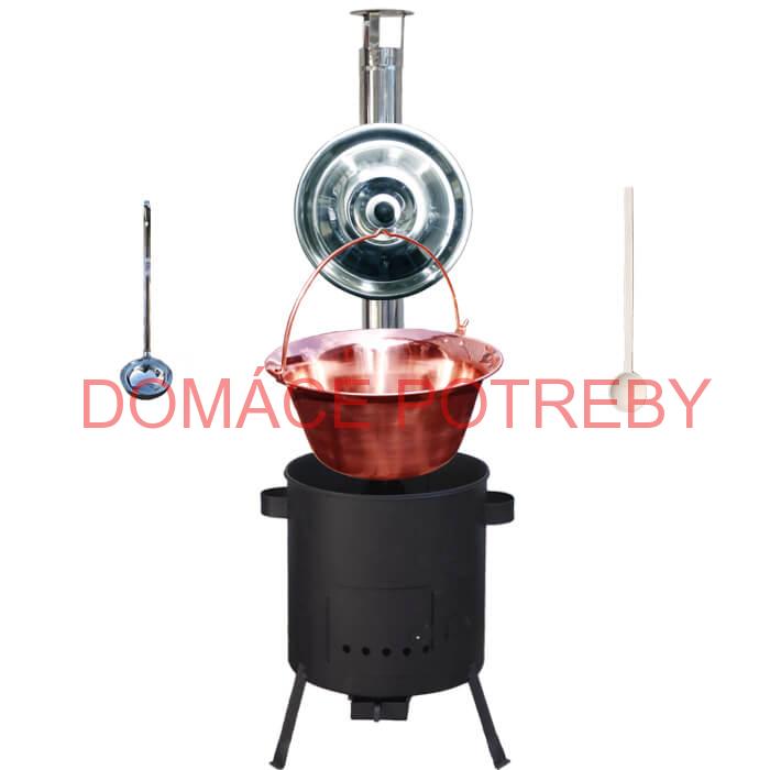 Medený kotlík 20 L (1,2 mm) + žiaruvzdorná kotlina (1 mm) 42 PLUS 600