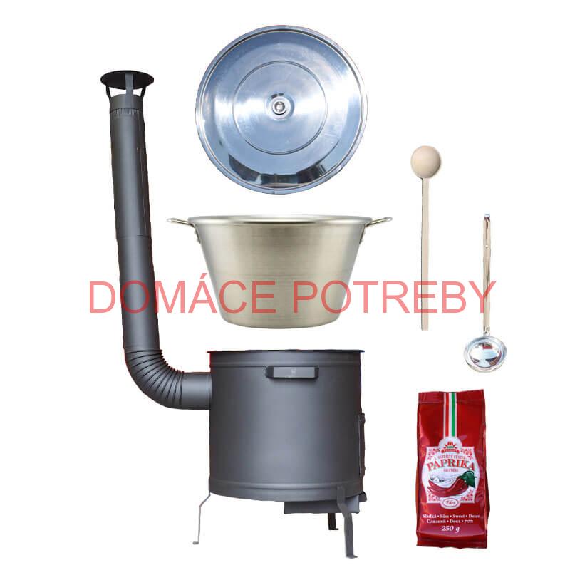 Nerezový kotol 70 L + žiaruvzdorná kotlina 53 cm PLUS 600 + Sladká paprika GURMÁN 250 g BIG PARTY