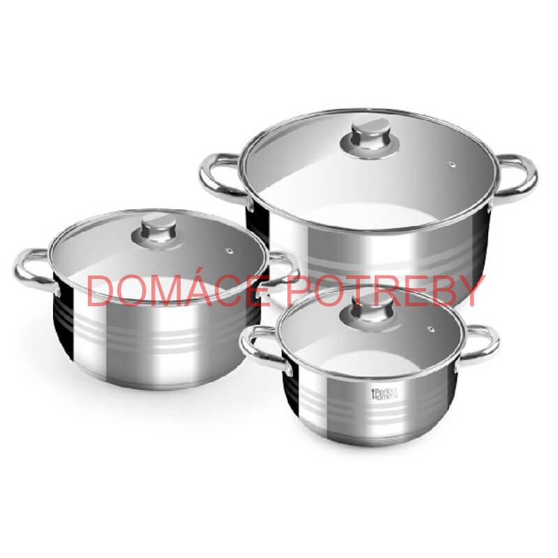Nerezové kastróly 3 ks