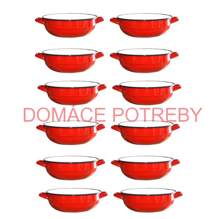 Súprava smaltovaných selských misiek 14 cm 12 ks