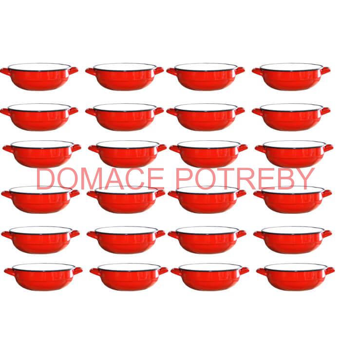Súprava smaltovaných selských misiek 14 cm 24 ks
