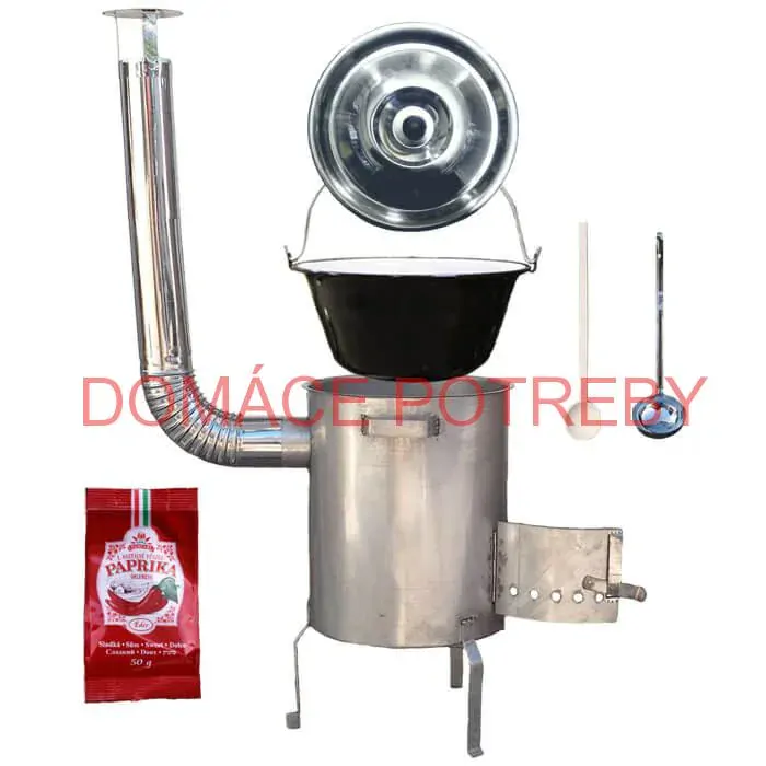 Smaltovaný kotlík 30 L (1,2 mm) + nerezová kotlina (1,5 mm) 45 cm STRONG EXCLUSIVE