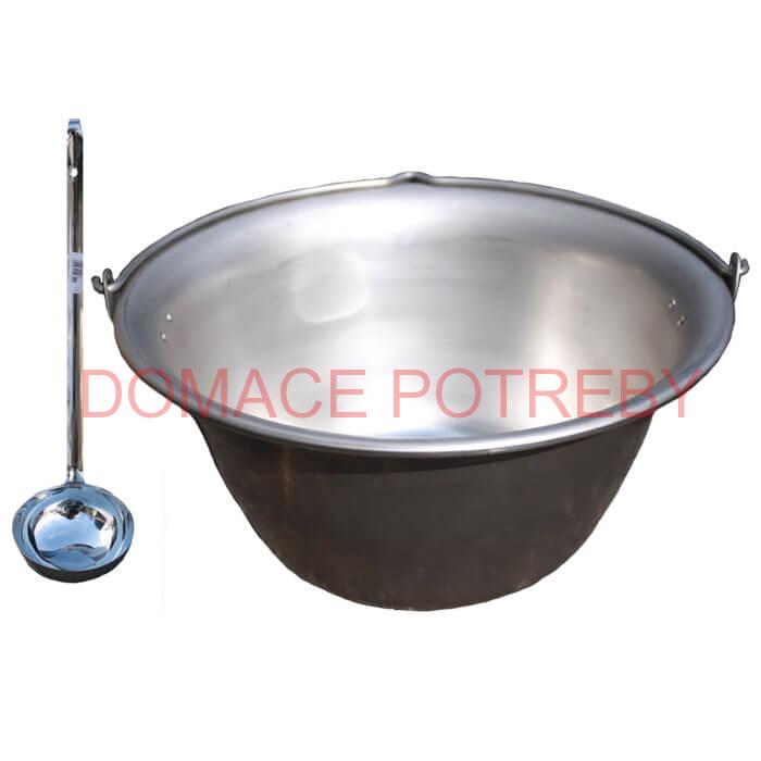 Nerezový kotlík na guláš 15 L (1,5 mm) + antikórová naberačka