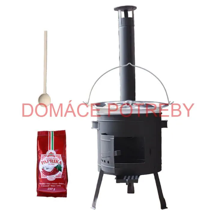 Nerezový kotlík 22 L (0,8 mm) INOX + hrubostenná (1,5 mm) žiaruvzdorná kotlina BALKY STRONG 42 PLUS 600