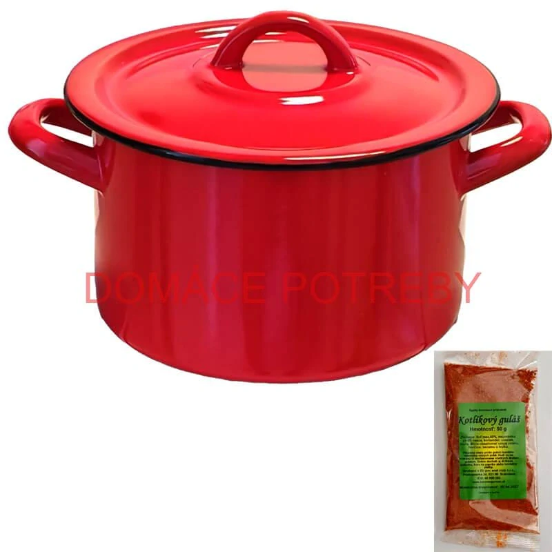 Smaltovaný hrniec s pokrievkou COMBI 30 l + korenie na kotlíkový guláš 50 g