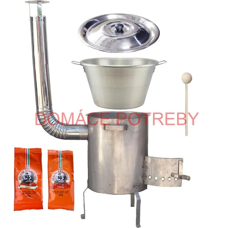Nerezový kotol 40 L + nerezová kotlina 45 cm 1,5 mm STRONG EXCLUSIVE, + paprikové korenie na guláš