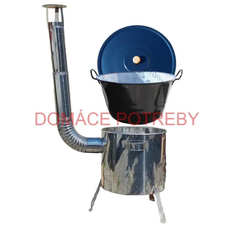 Smaltovaný kotol 70 L + nerezová kotlina 53 cm LUSTRO