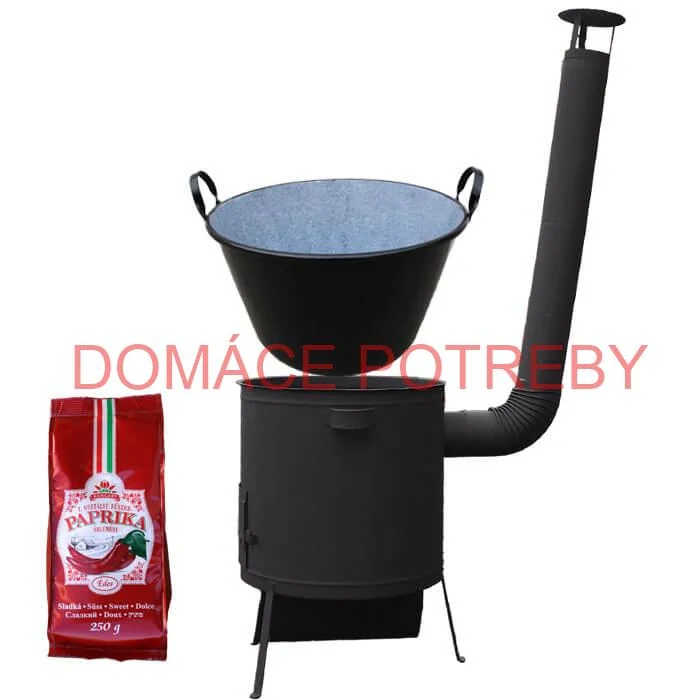 Zabíjačkový smaltovaný kotol 100 L, žiaruvzdorná kotlina 42 PLUS 600 4 MM + sladká paprika GURMÁN 250 g
