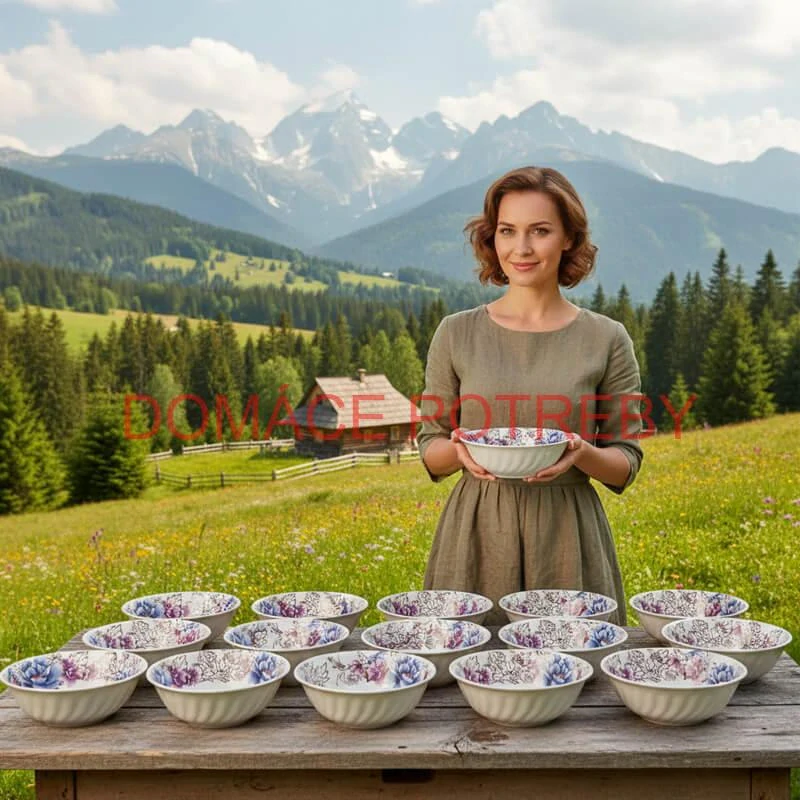 Plastová miska s kvetinovým vzorom (750 ml) – na poriadny guláš aj kapustnicu