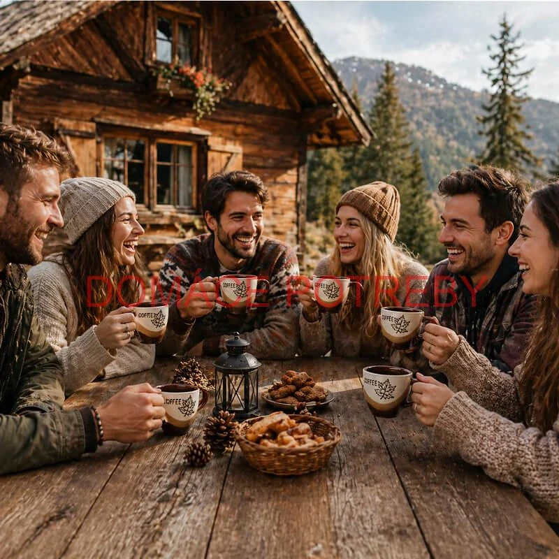 Súprava keramických pohárov na kávu 100 ml 6 ks