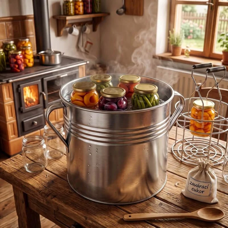 Hrniec na zaváranie a vyváranie 10 l, pozinkovaný