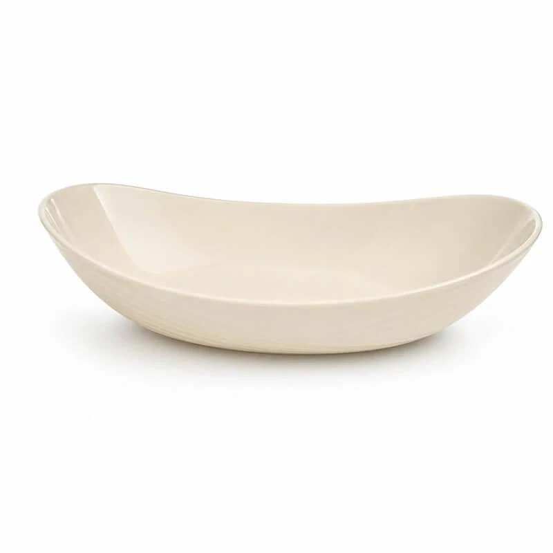 Plastová servírovacia miska loďka 28,5 cm – smotanová