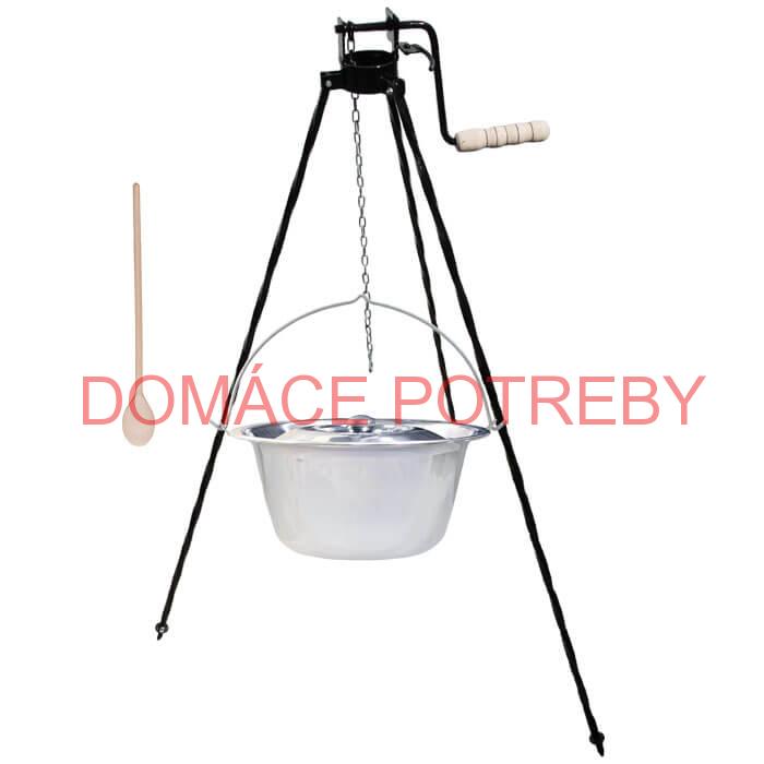 Antikorový kotlík 10 L (1,2 mm)+ stojan s kladkou VAR