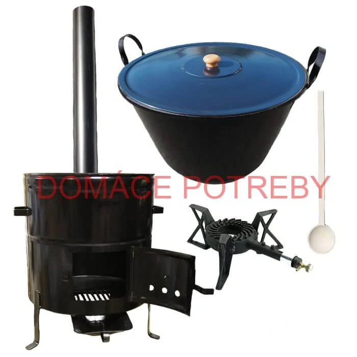 Zabíjačková súprava + smaltovaný kotol 60 L + horák KEMPER