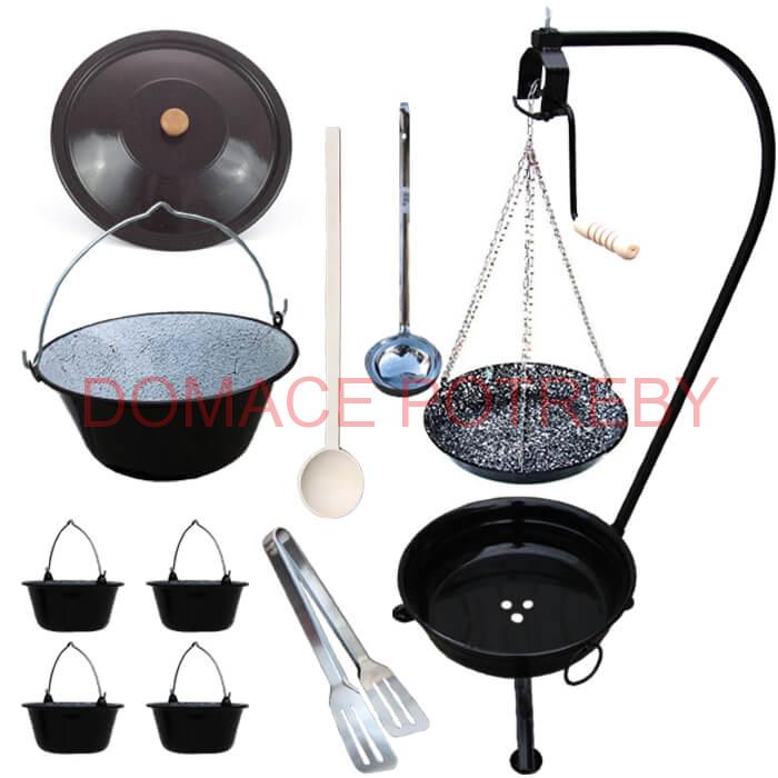 Kotlíková súprava 16 L SMALT + grilovacia panvica PARTY MIX