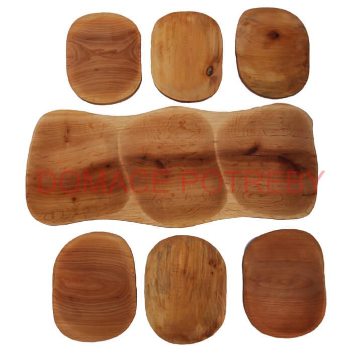 Servírovacia drevená súprava (7 dielov)