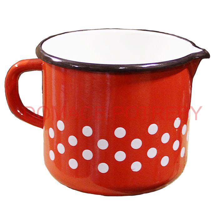 Smaltovaný hrnček 1,5 L (bodky)