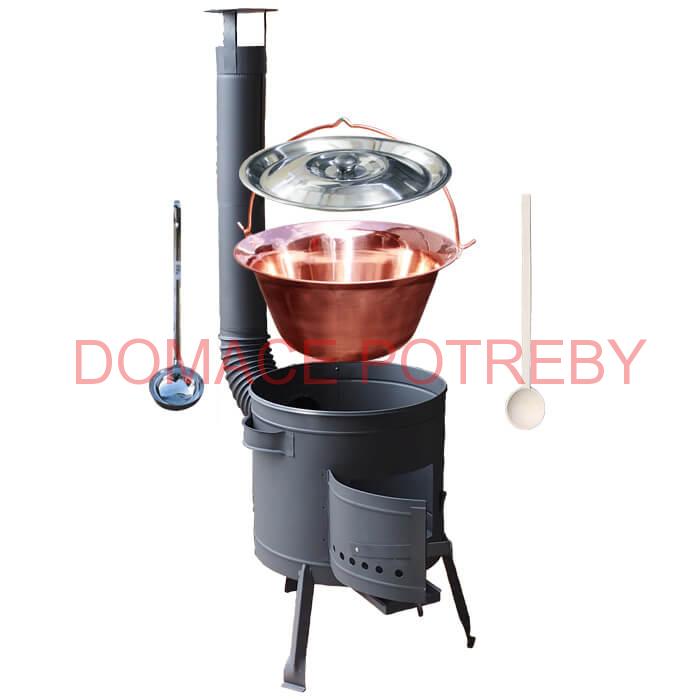 Kotlíkový gulášový set 42 PLUS 600 + medený kotlík 20 L (1,2 mm)