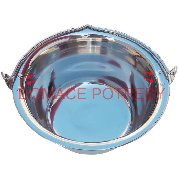 Antikorový kotlík 30 L (0,8 mm) s nitmi