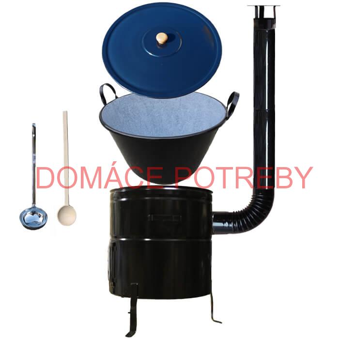 Smaltovaný kotol 80 L + kovová kotlina 58 cm BIG PARTY