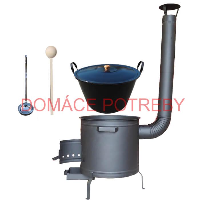 Smaltovaný kotol 70 L + žiaruvzdorná kotlina 53 cm PLUS 600