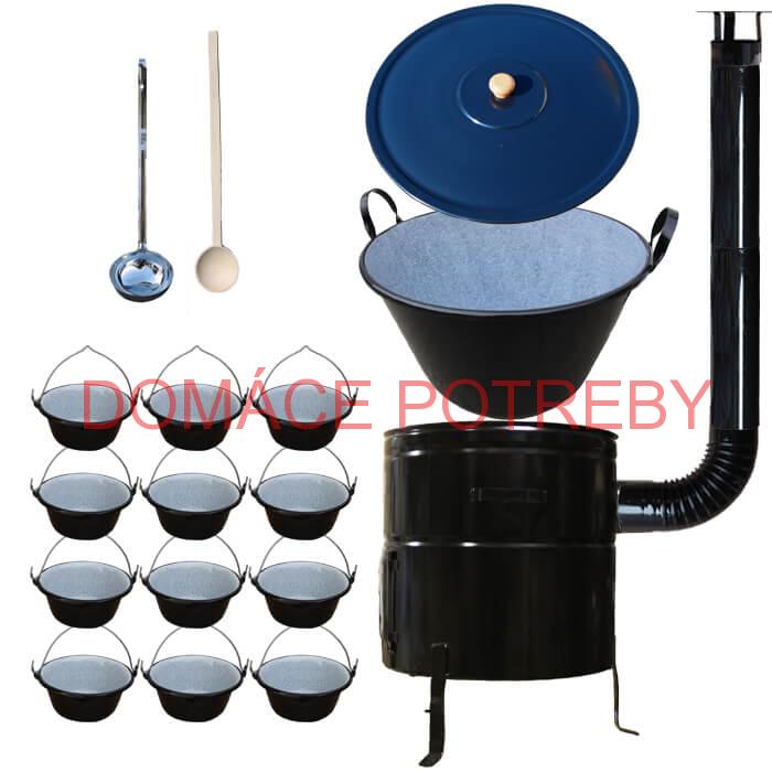 Smaltovaný kotol 50 L + servírovacie kotlíky (12 ks) BIG PARTY