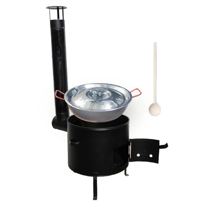 Panvica PAELLA (WOK) 36 cm + kovová kotlina 36 cm GARCIMA