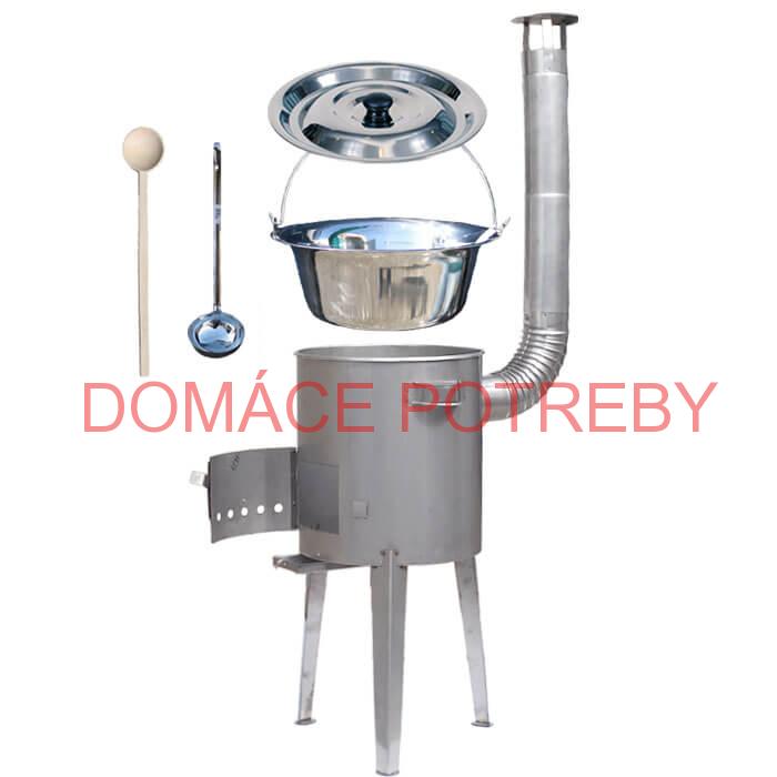 Antikorový kotlík 30 L (1,2 mm) + nerezová kotlina 45 cm LUXUS