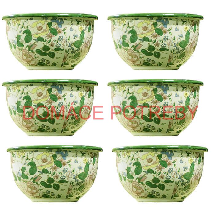 Súprava smaltovaných misiek 13 cm 6 ks DECOR