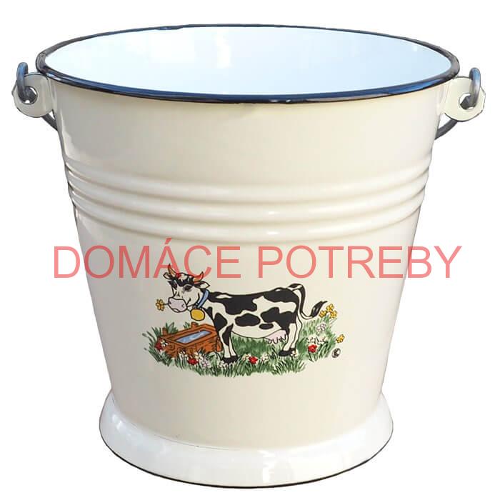 Smaltované vedro 5 L DECOR Kravička